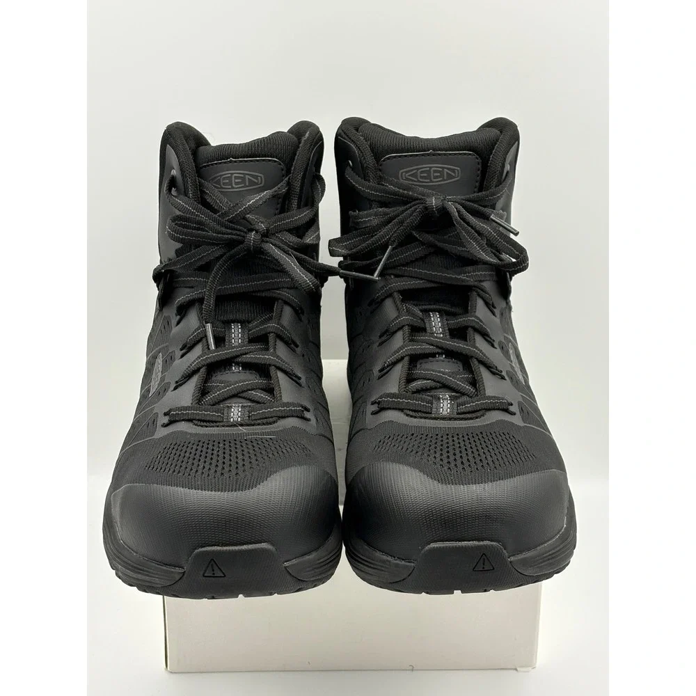 Keen Utility Vista Energy Mid Black Carbon Fiber Toe Work Boots Mens 12D EH